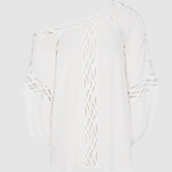 REISS LEENA LACE DETAIL BLOUSE - Picture 2 of 4